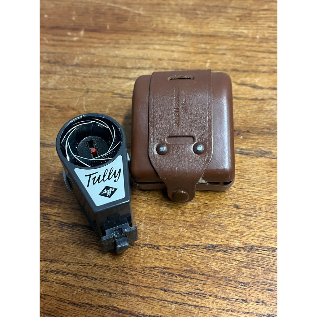 Vintage Agfa Tully Camera Flash W/ Leather Case Germany