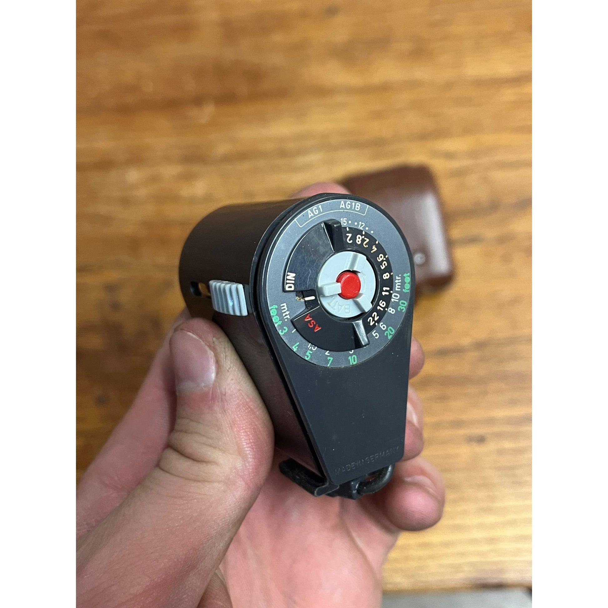 Vintage Agfa Tully Camera Flash W/ Leather Case Germany