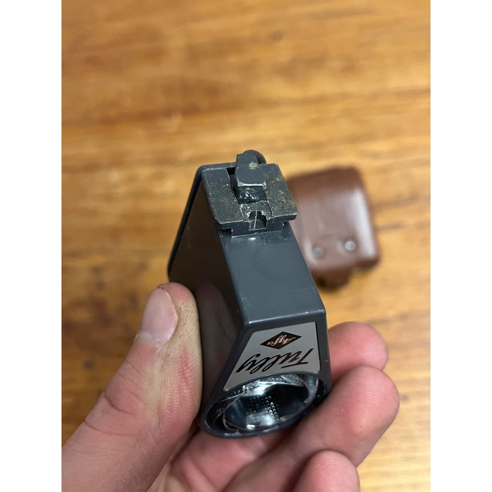 Vintage Agfa Tully Camera Flash W/ Leather Case Germany