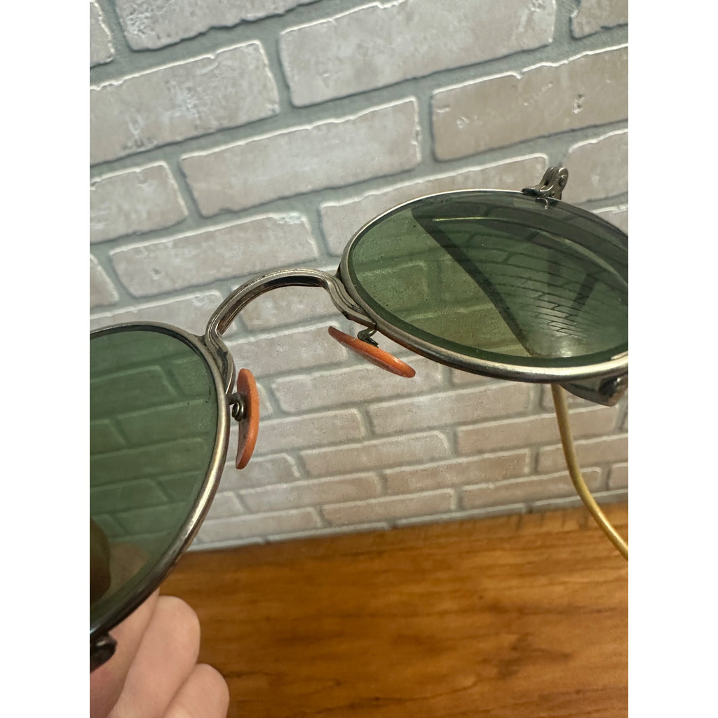 Vintage Fulvue AO-23 Green Motorcycle/Aviator Glasses Safety Goggles Steampunk
