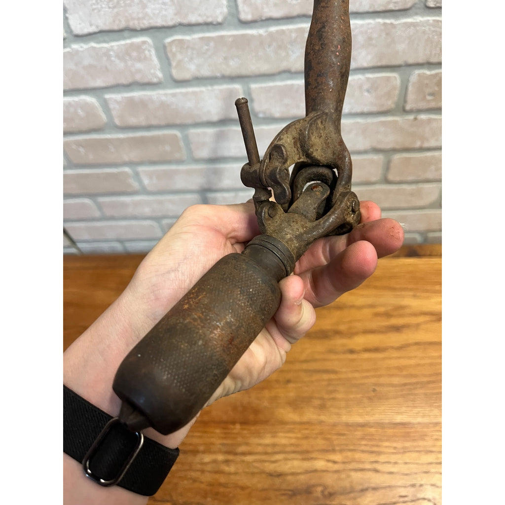 Rare Antique Brace Drill Chuck Attachment Adjustable Angle Tool Unbranded Tool
