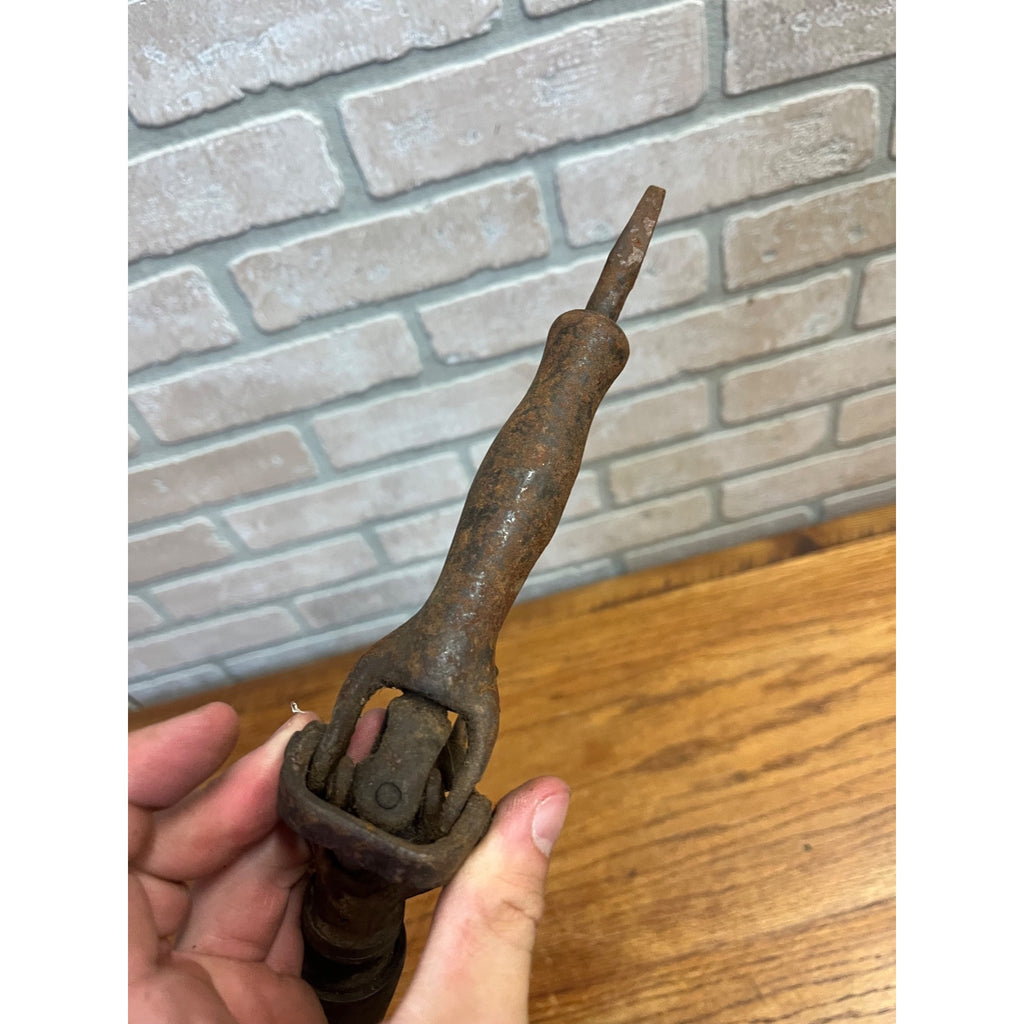 Rare Antique Brace Drill Chuck Attachment Adjustable Angle Tool Unbranded Tool