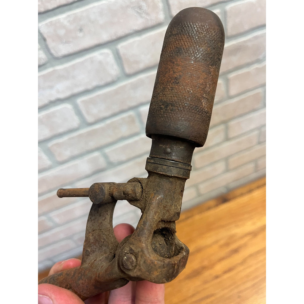 Rare Antique Brace Drill Chuck Attachment Adjustable Angle Tool Unbranded Tool