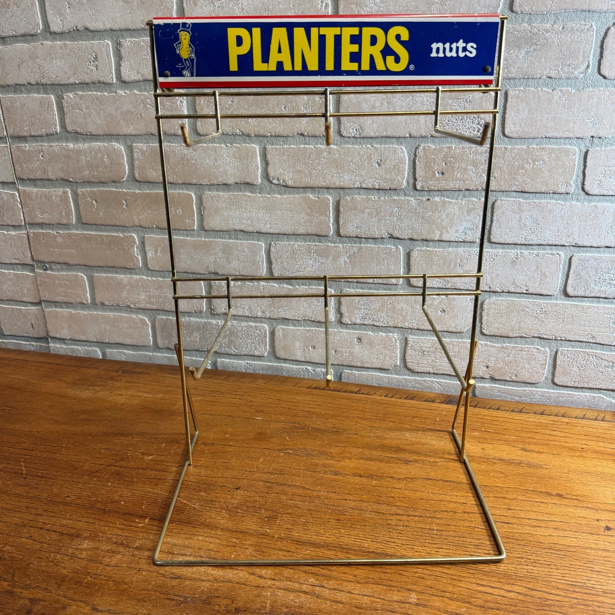 Vintage Planters Peanuts Nuts Store Display Advertising Rack Sign