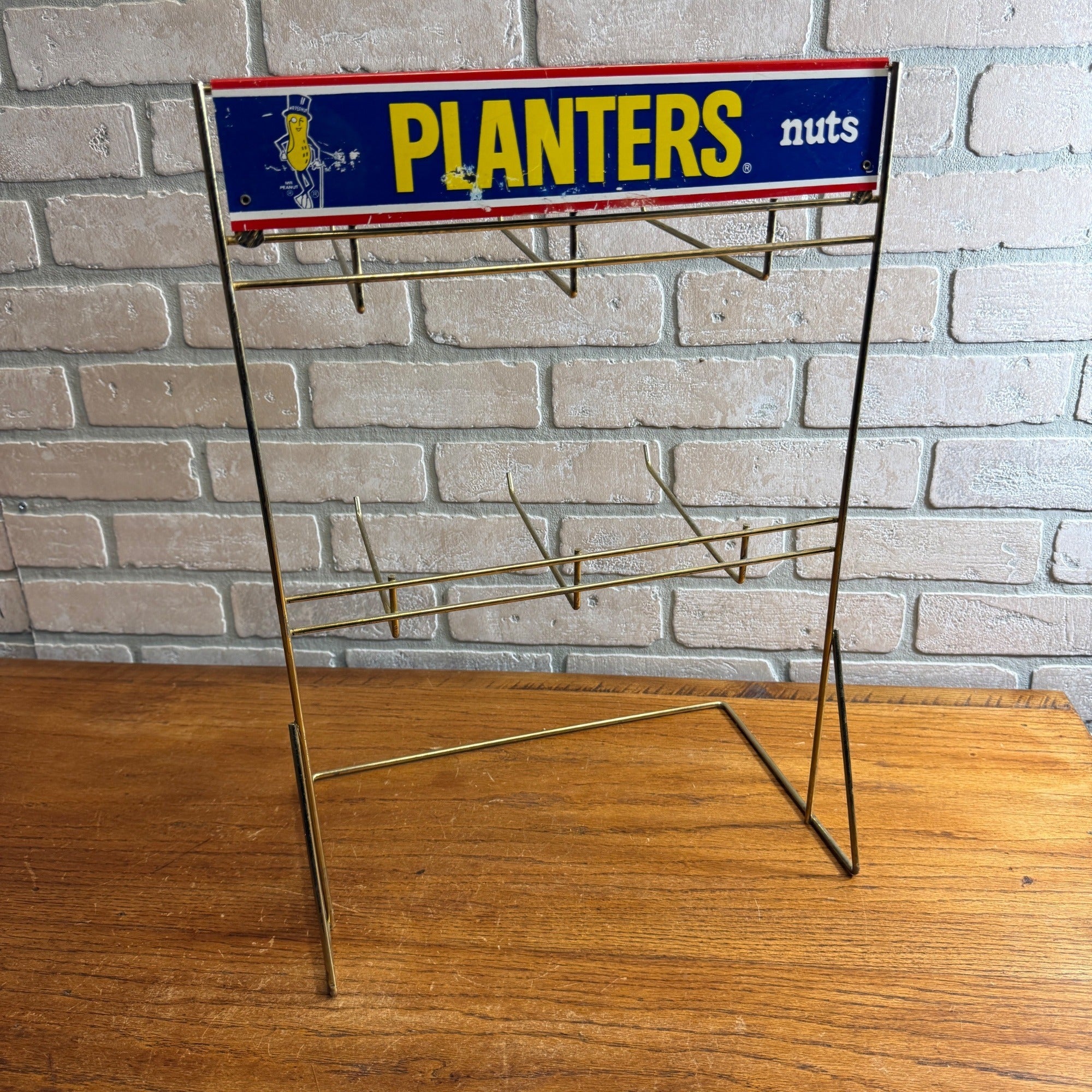 Vintage Planters Peanuts Nuts Store Display Advertising Rack Sign