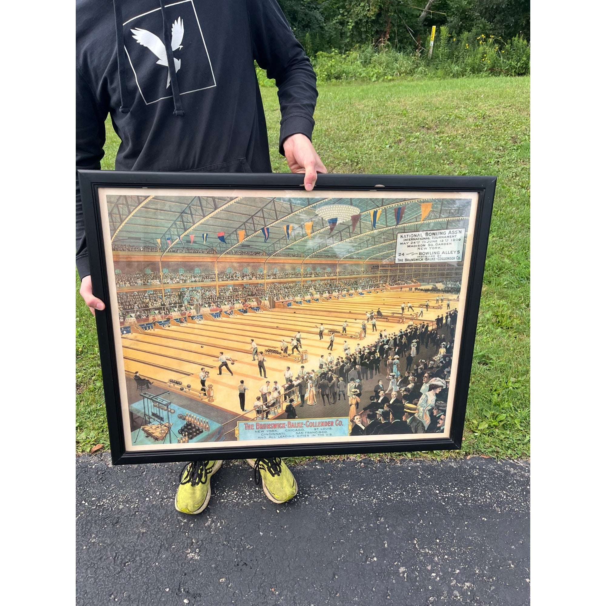 1909 National Bowling Association International Tournament - Framed Reproduction Print  - Madison Square Garden, New York