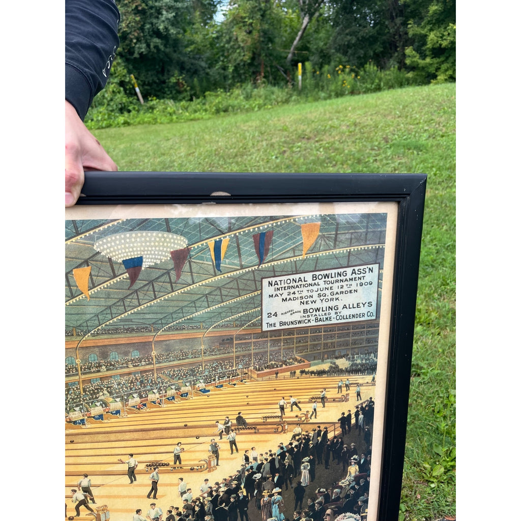 1909 National Bowling Association International Tournament - Framed Reproduction Print  - Madison Square Garden, New York