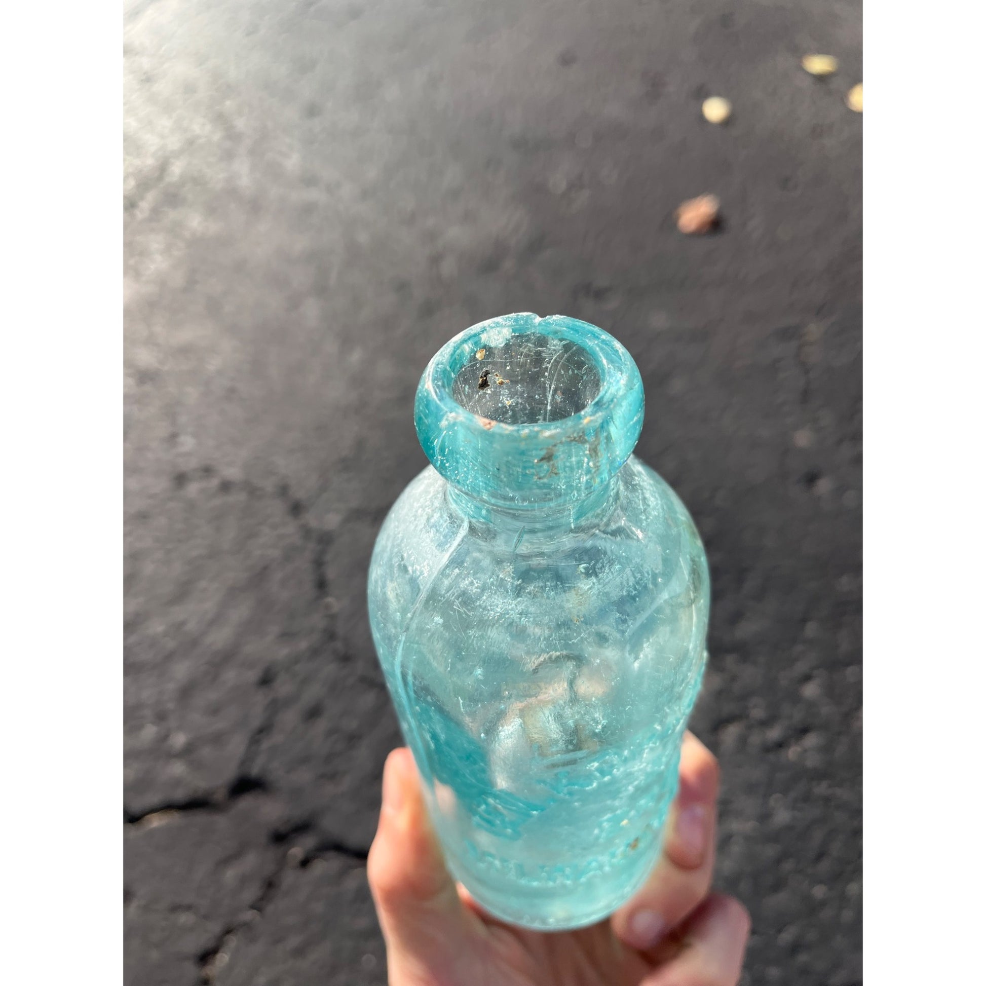 Ben Kornburger & Bro c1890s Milwaukee Wis Blue Soda Beer Bottle Blob Hutchinson