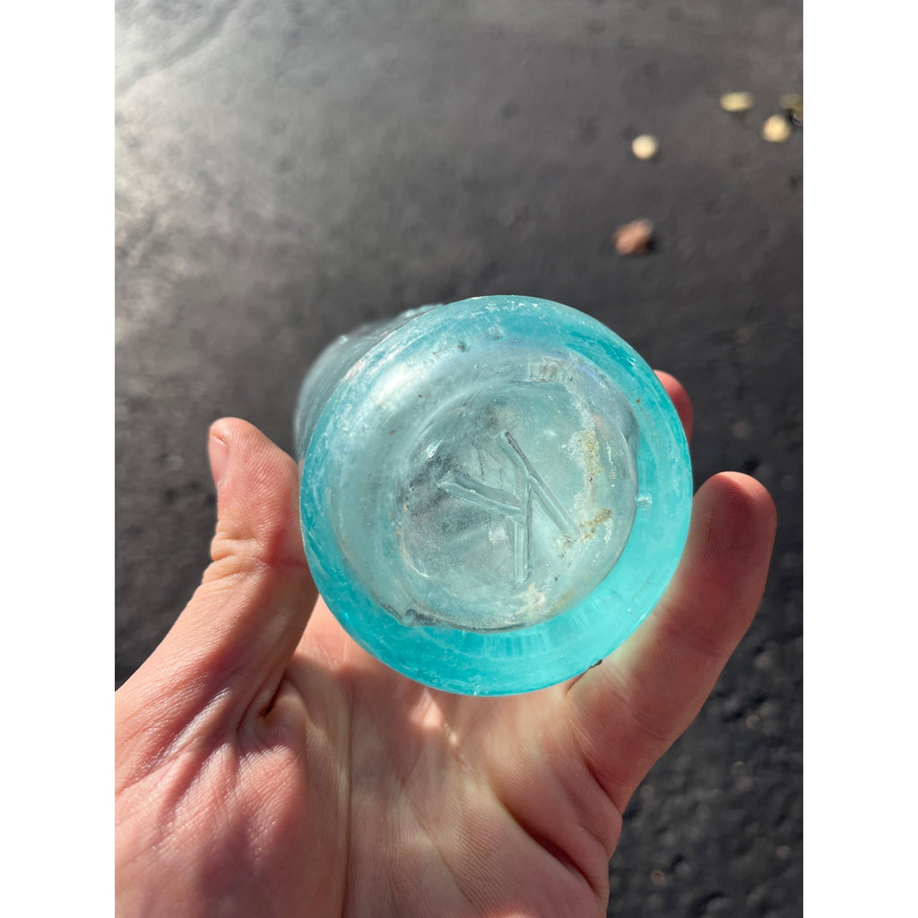 Ben Kornburger & Bro c1890s Milwaukee Wis Blue Soda Beer Bottle Blob Hutchinson