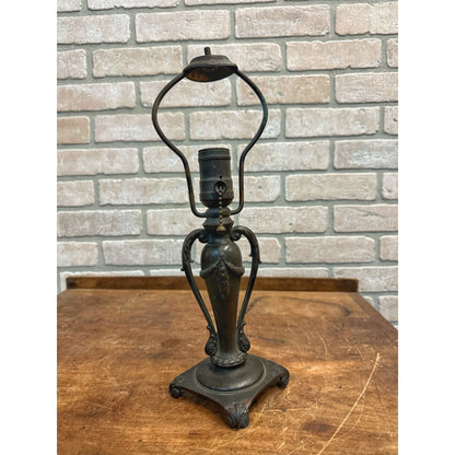 Vintage 1930s Classique Bronze 13" Table Lamp Handel Tiffany Era Arts & Crafts