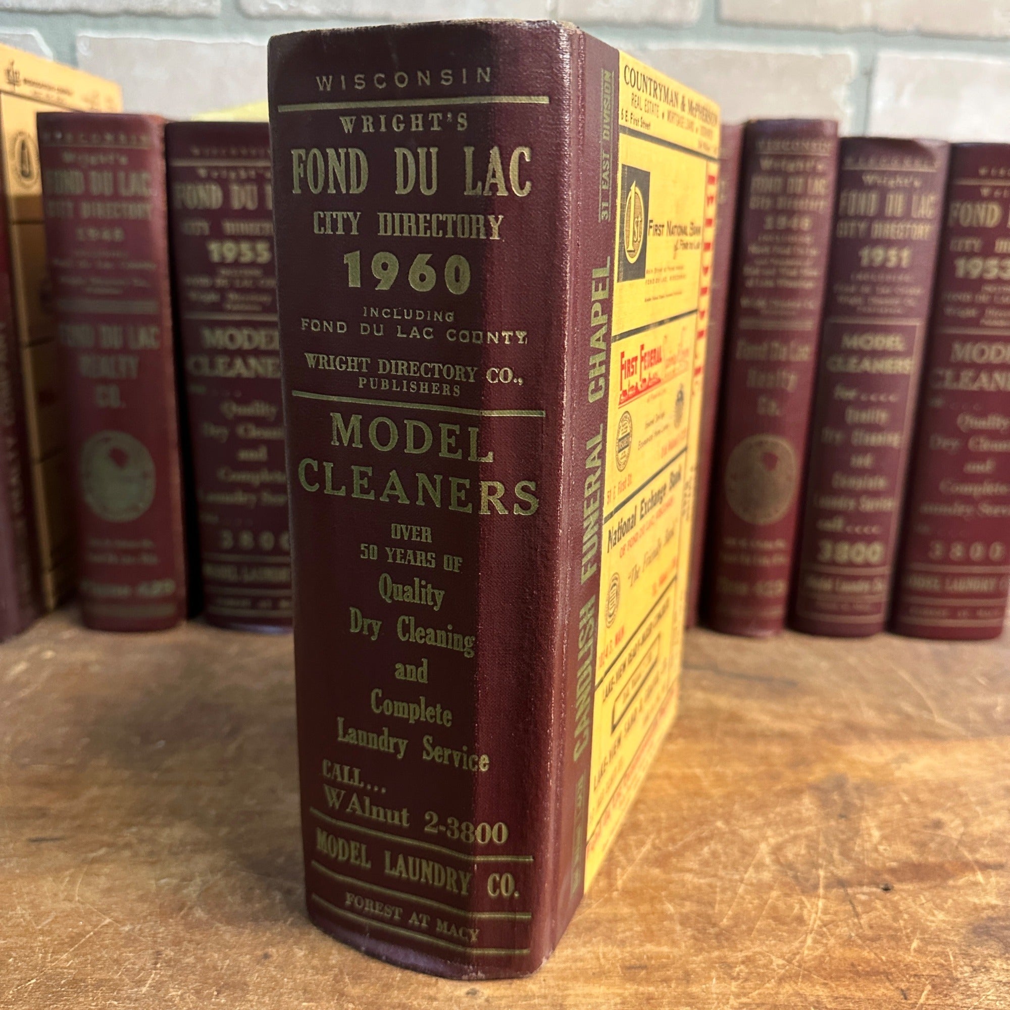 1960 FOND DU LAC COUNTY CITY DIRECTORY WISCONSIN BUSINESS DIRECTORY ADVERTISING
