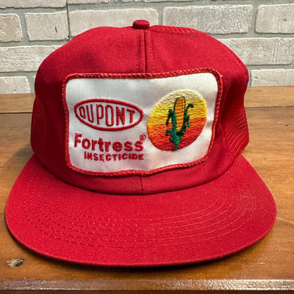 Vintage Dupont Fortress Insecticide Farm Ag Retro Snapback Mesh Trucker Hat Cap Patch