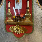 Vintage Catholic Sacred Heart Jesus Mary Shadow Box Shrine Crucifix Wall Hanging