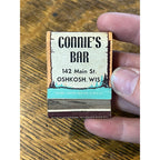 Vintage Matchbook Advertising - Connie’s Bar - Oshkosh, Wis Outdoors Hunting Wildlife