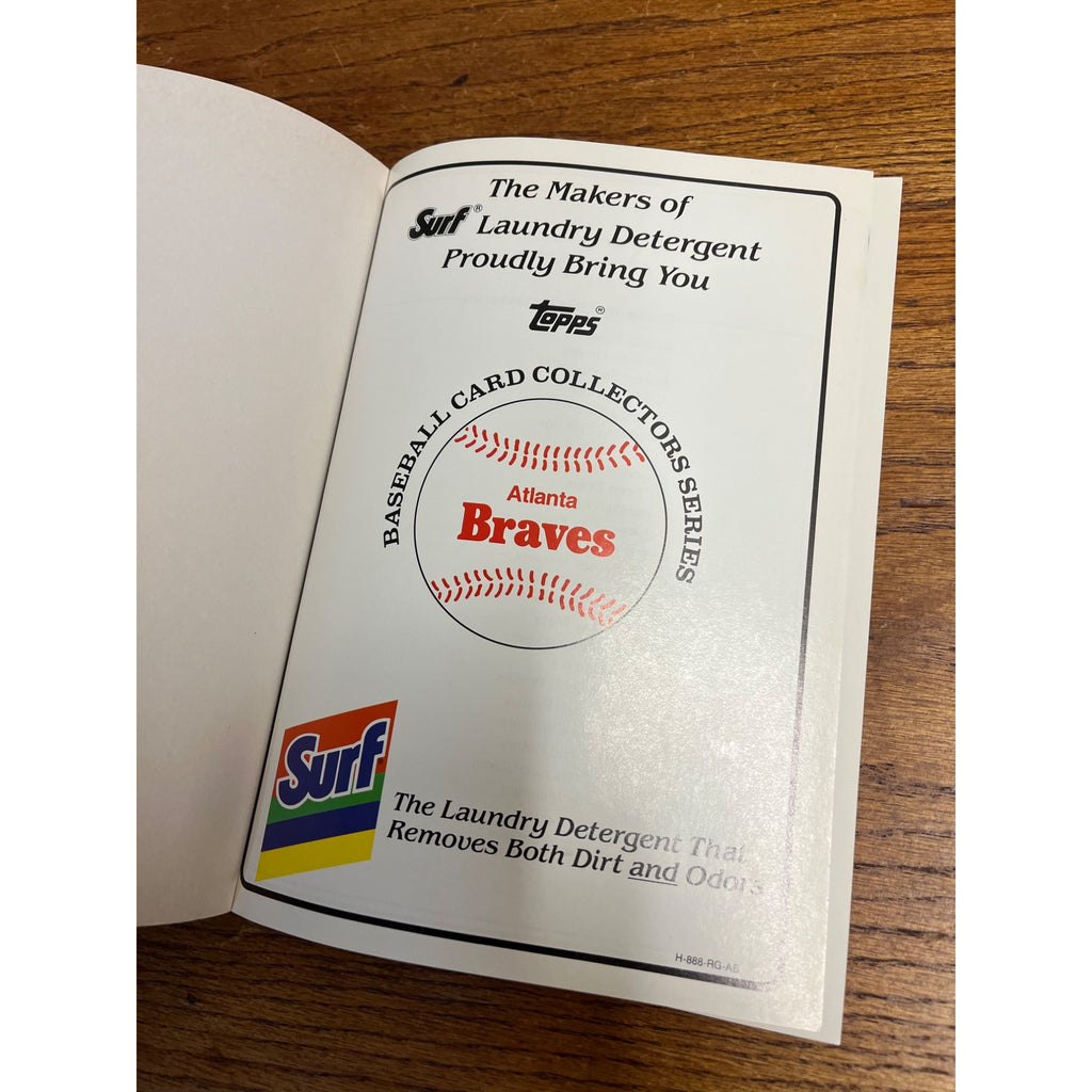 1987 Topps/Surf Book Baseball Cards ATLANTA BRAVES (MLB) 1952 to 1986