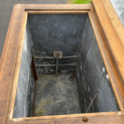 Antique Wooden Oak Ice Box Fridge Cabinet Cupboard