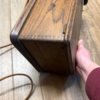 Antique Oak  Wall Mount Telephone