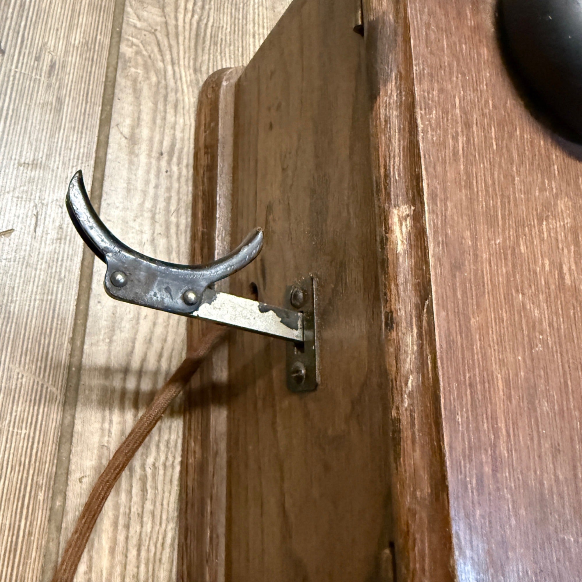 Antique Oak  Wall Mount Telephone