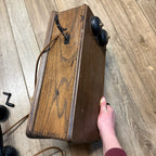 Antique Oak  Wall Mount Telephone