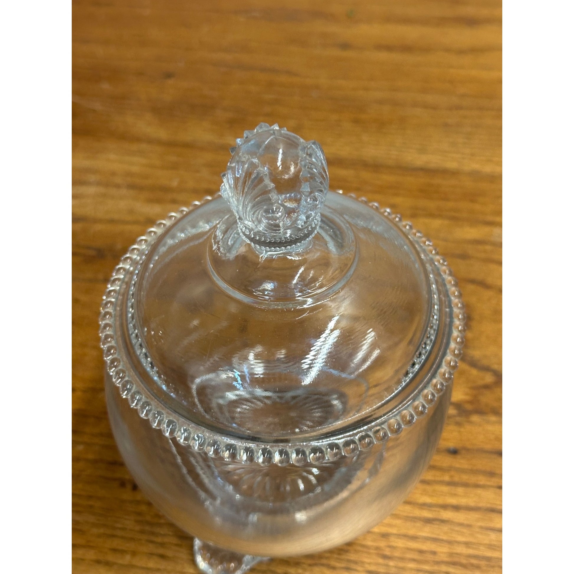 Antique EAPG Clear US Glass Colorado Lidded Sugar Bowl #15057