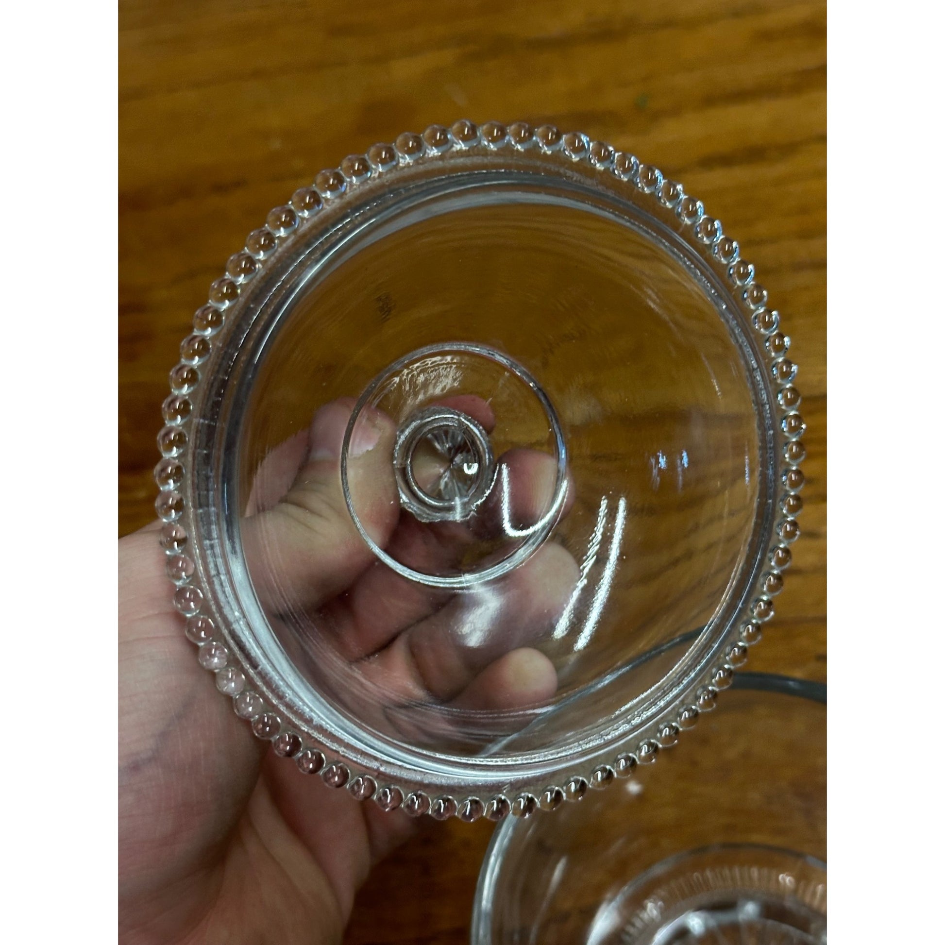 Antique EAPG Clear US Glass Colorado Lidded Sugar Bowl #15057