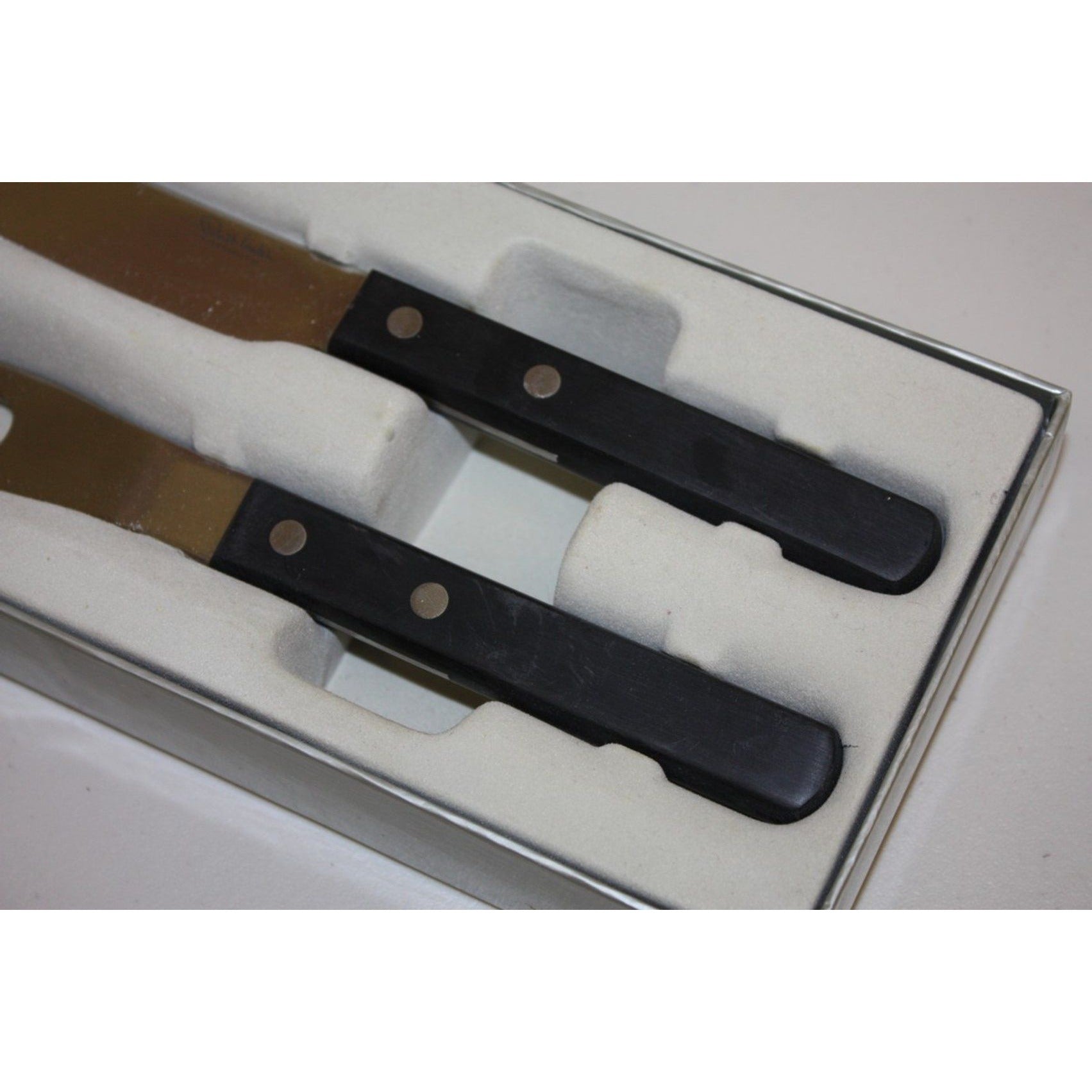 Vintage Robert Welch Trattoria Two Piece Carving Knife and Fork Set, IN BOX