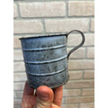 Antique Primitive Graniteware Enamelware Gray Measure Cup Farmhouse Kitchen Decor
