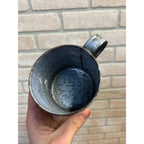 Antique Primitive Graniteware Enamelware Gray Measure Cup Farmhouse Kitchen Decor