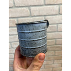 Antique Primitive Graniteware Enamelware Gray Measure Cup Farmhouse Kitchen Decor