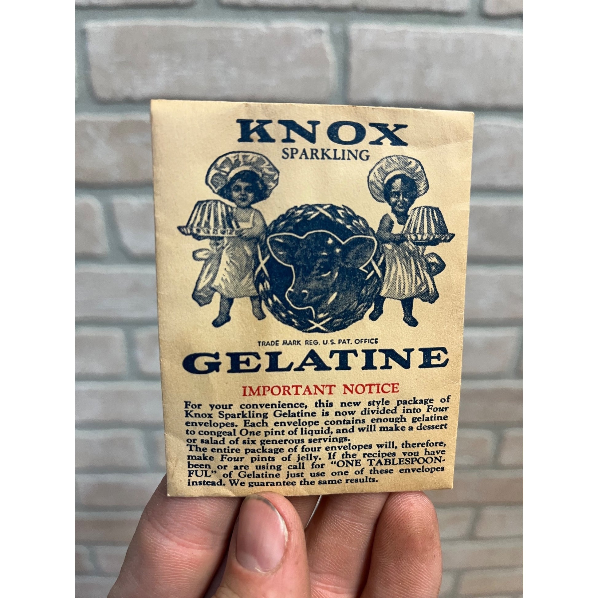 Vintage 1930s Knox Sparkling Gelatine Packet Pack Unopened Advertising
