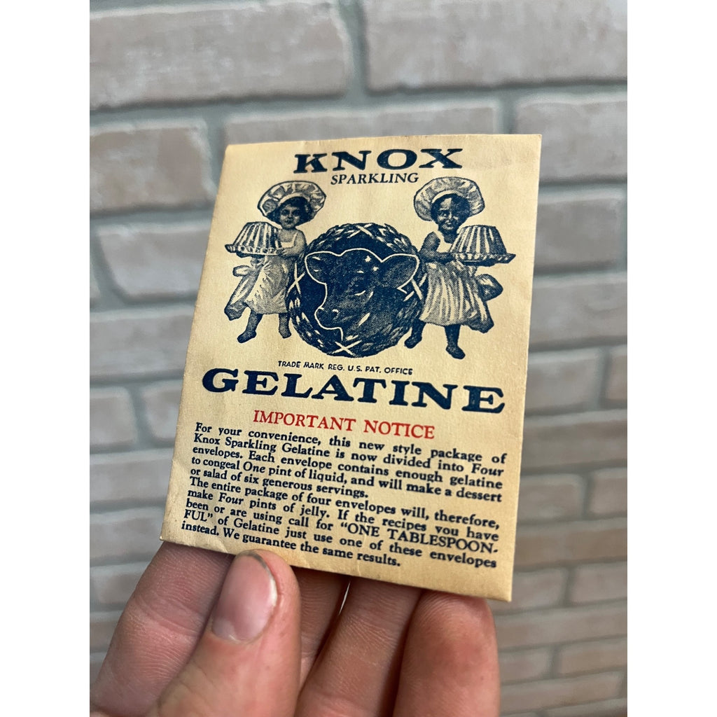 Vintage 1930s Knox Sparkling Gelatine Packet Pack Unopened Advertising