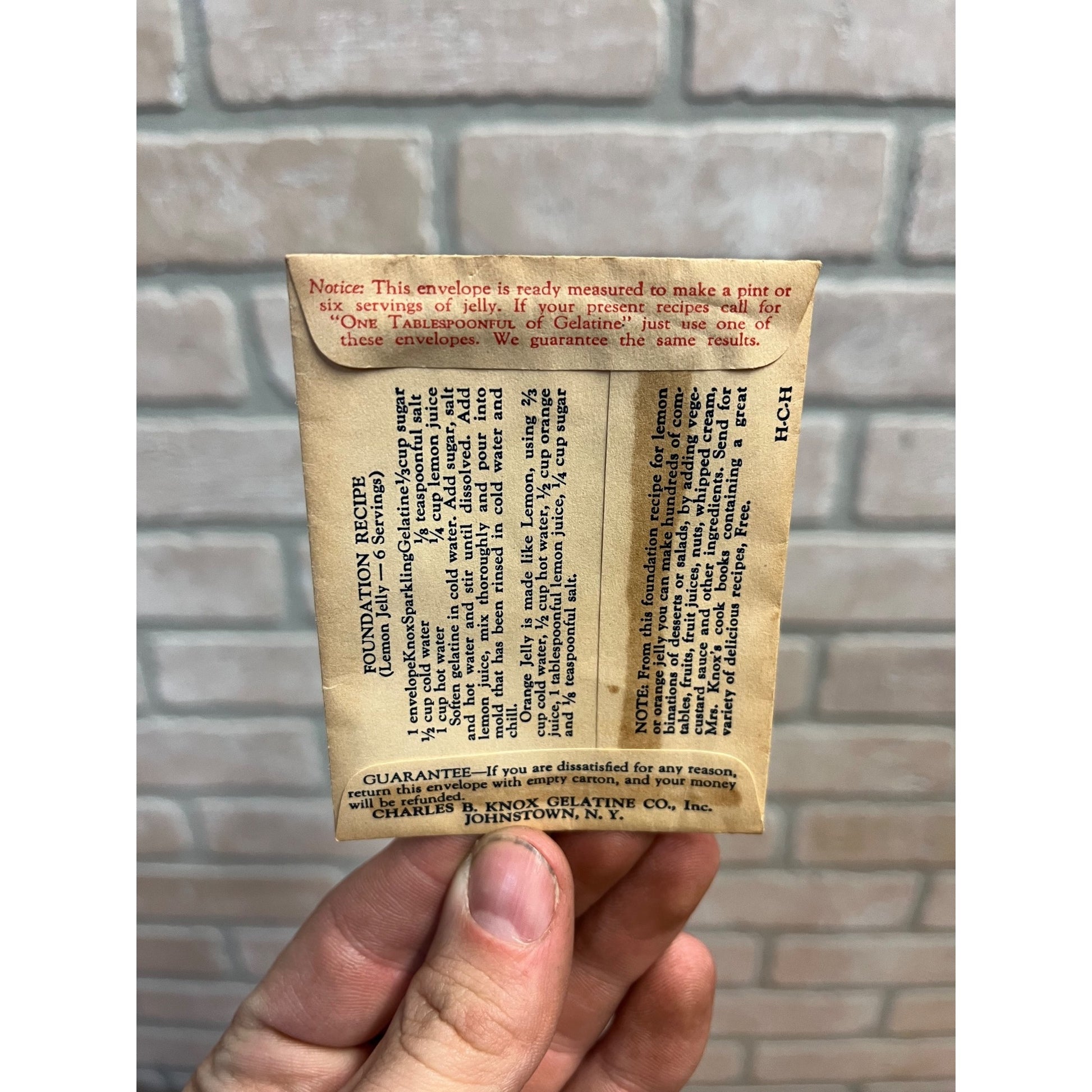 Vintage 1930s Knox Sparkling Gelatine Packet Pack Unopened Advertising