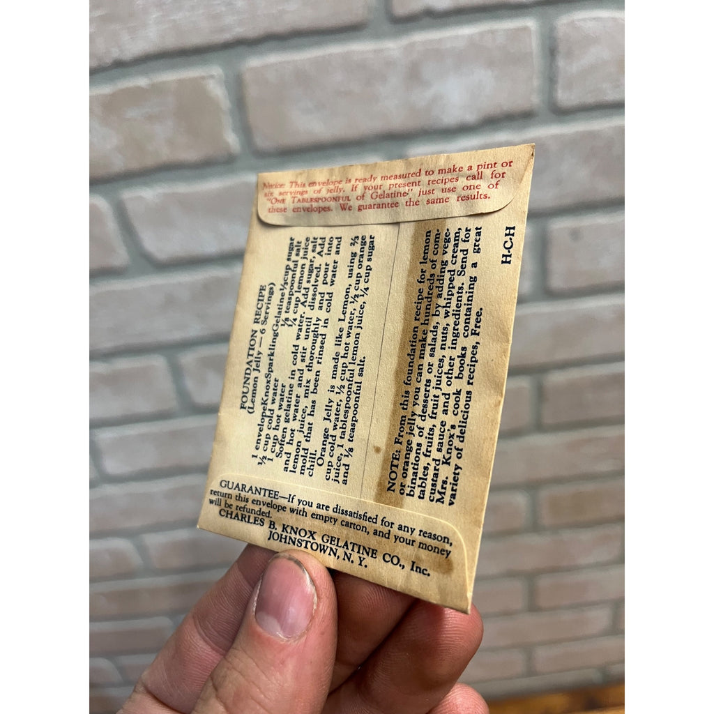 Vintage 1930s Knox Sparkling Gelatine Packet Pack Unopened Advertising