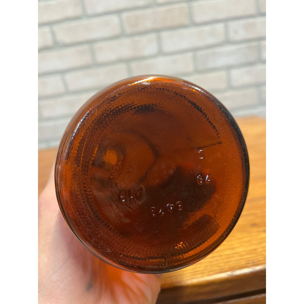 Vintage Mrs Buttersworth Maple Syrup Amber Glass Bottles Lot (2) 10"