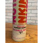 Vintage 1990 Dunkin Donuts Thermos Supergraphic Vacuum Bottle Coupon Orange