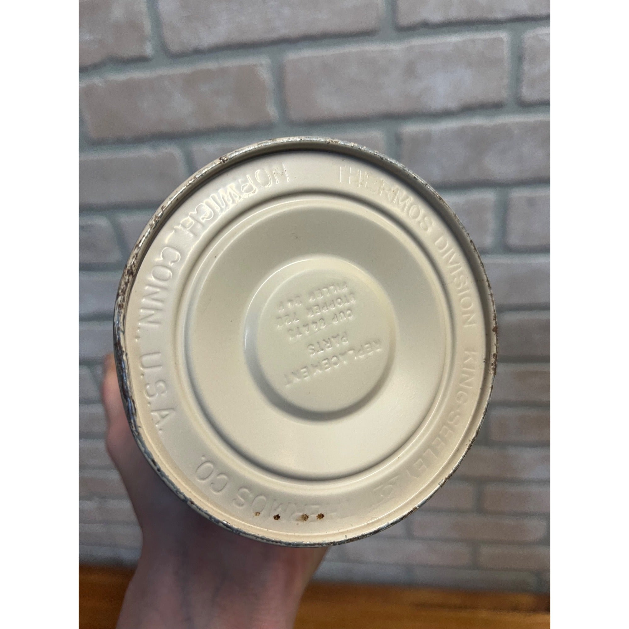 Vintage 1990 Dunkin Donuts Thermos Supergraphic Vacuum Bottle Coupon Orange