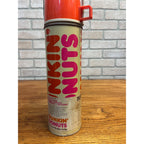 Vintage 1990 Dunkin Donuts Thermos Supergraphic Vacuum Bottle Coupon Orange