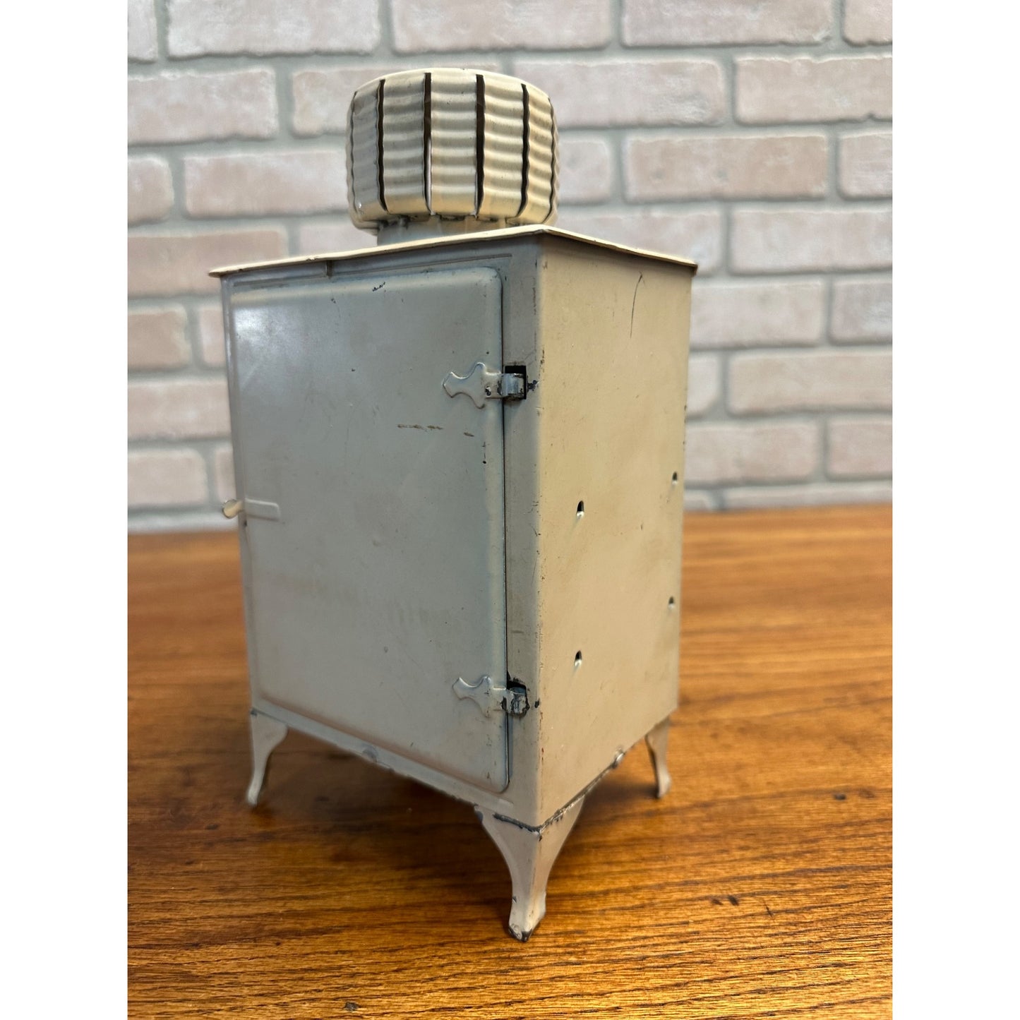 RARE Vintage 1930s Wyandotte Monitor Top Refrigerator Toy GE Pressed Steel