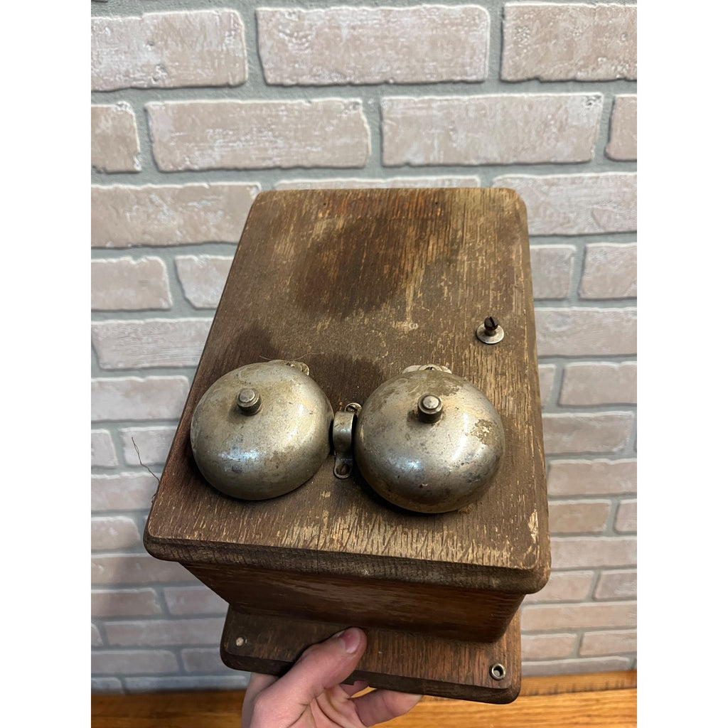 Antique Julius Andrae Co. Milwaukee Telephone Oak Ringer Box - Parts / Restore