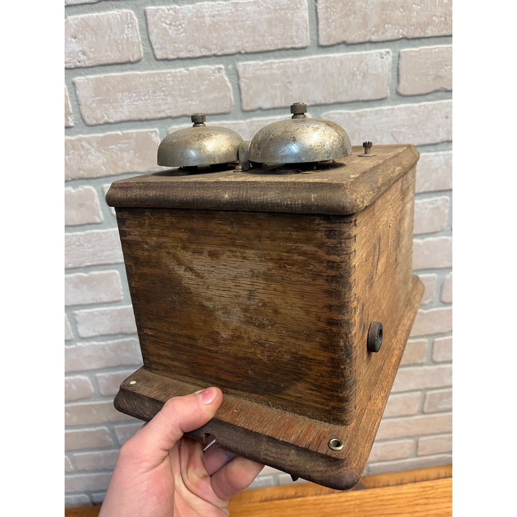 Antique Julius Andrae Co. Milwaukee Telephone Oak Ringer Box - Parts / Restore