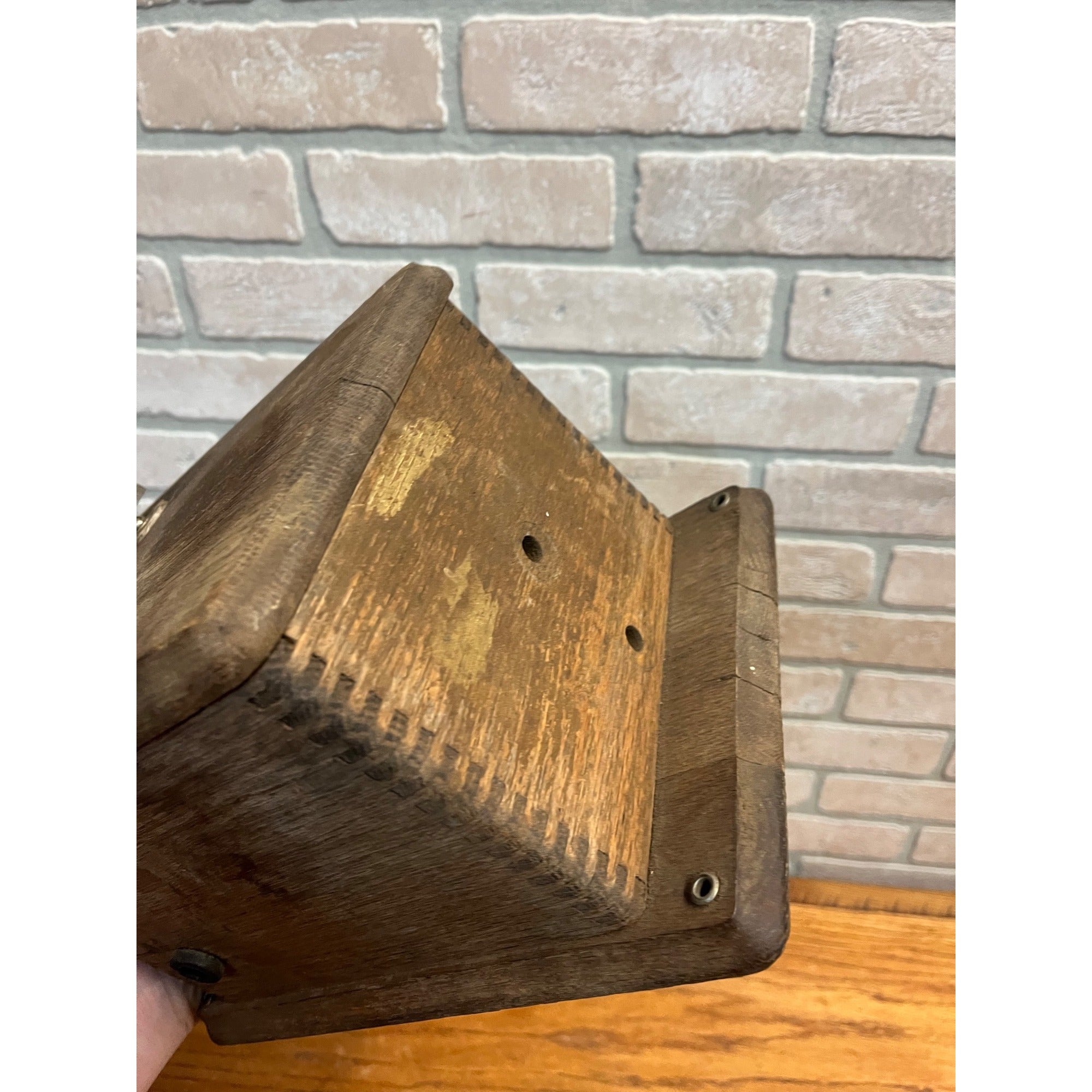 Antique Julius Andrae Co. Milwaukee Telephone Oak Ringer Box - Parts / Restore