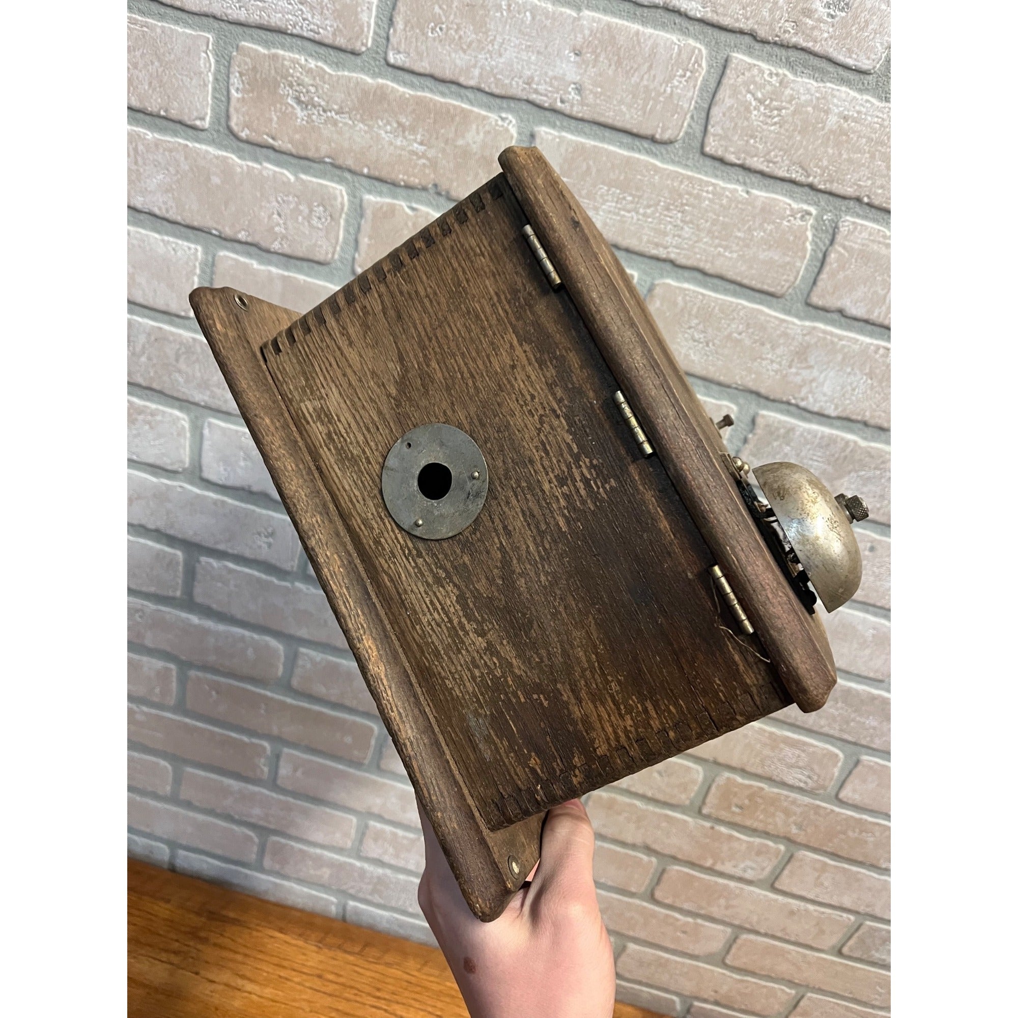 Antique Julius Andrae Co. Milwaukee Telephone Oak Ringer Box - Parts / Restore