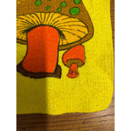 Vintage 1970s CANNON Merry Mushroom Hand Towel 13" x 12" Retro Kitchen