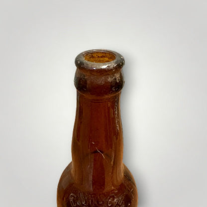 Vintage GUTSCH  Amber Embossed 12 oz. Beer Bottle SHEBOYGAN, WISCONSIN