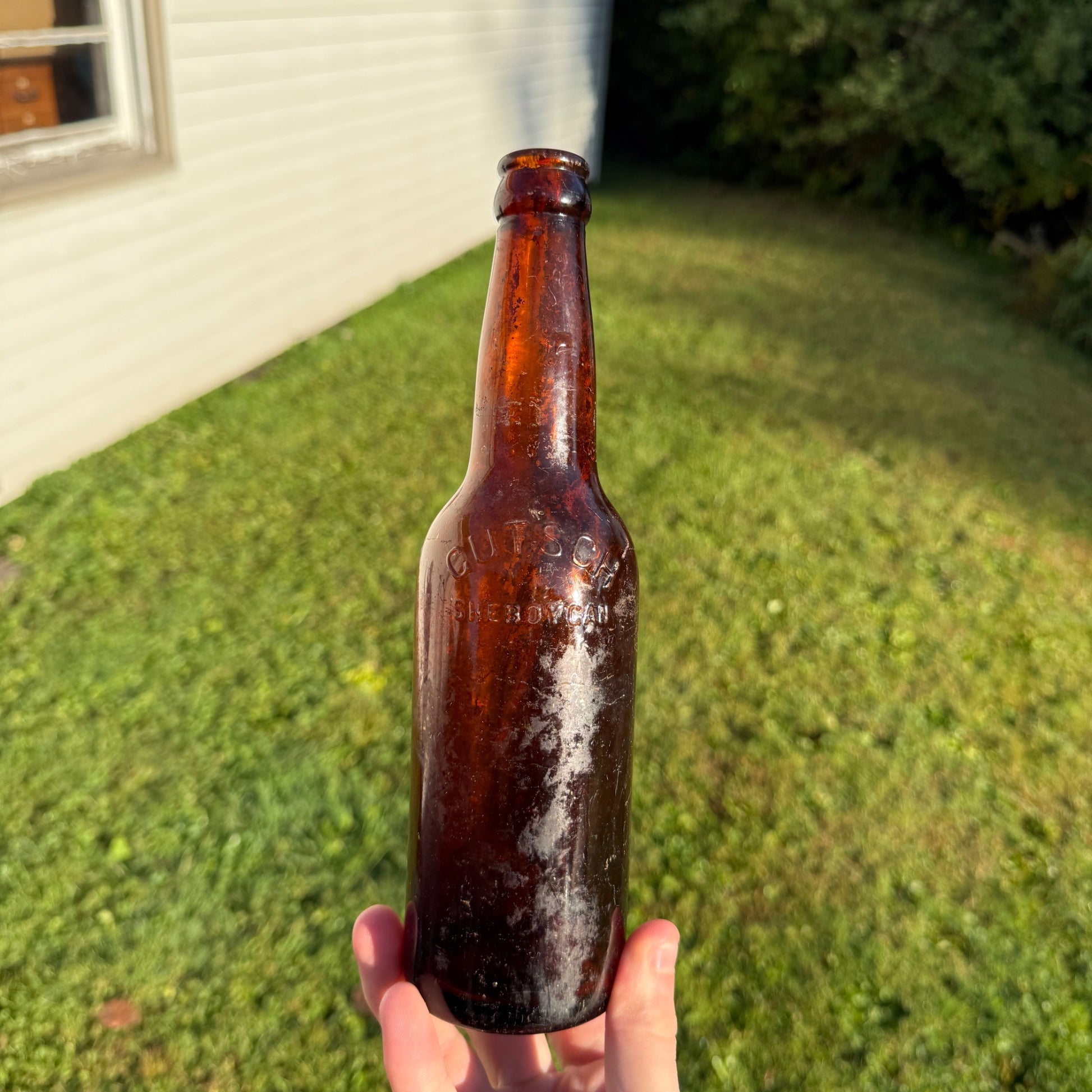 Vintage Gutsch Sheboygan Wisconsin Amber Beer Bottle 12oz