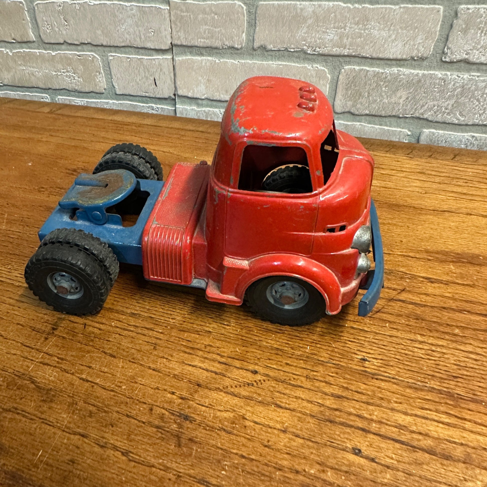 Wyandotte Motor Freight Lines Truck & Trailer Wood Sides Vintage Metal Toy