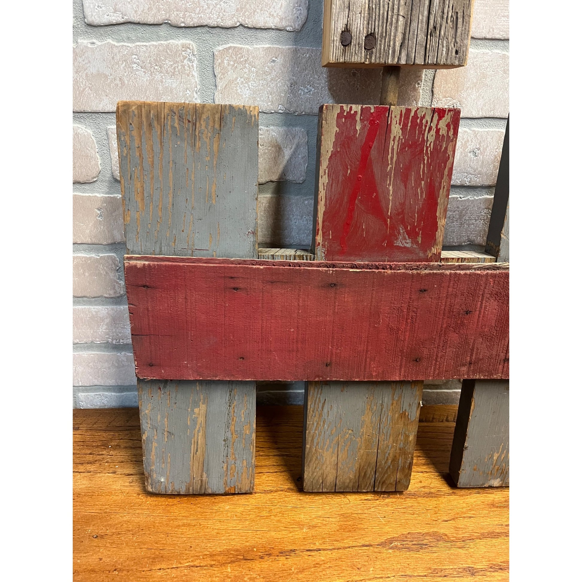 Vintage International Harvester IH Tractor Farm Folk Art Wooden Sign Barn Boards