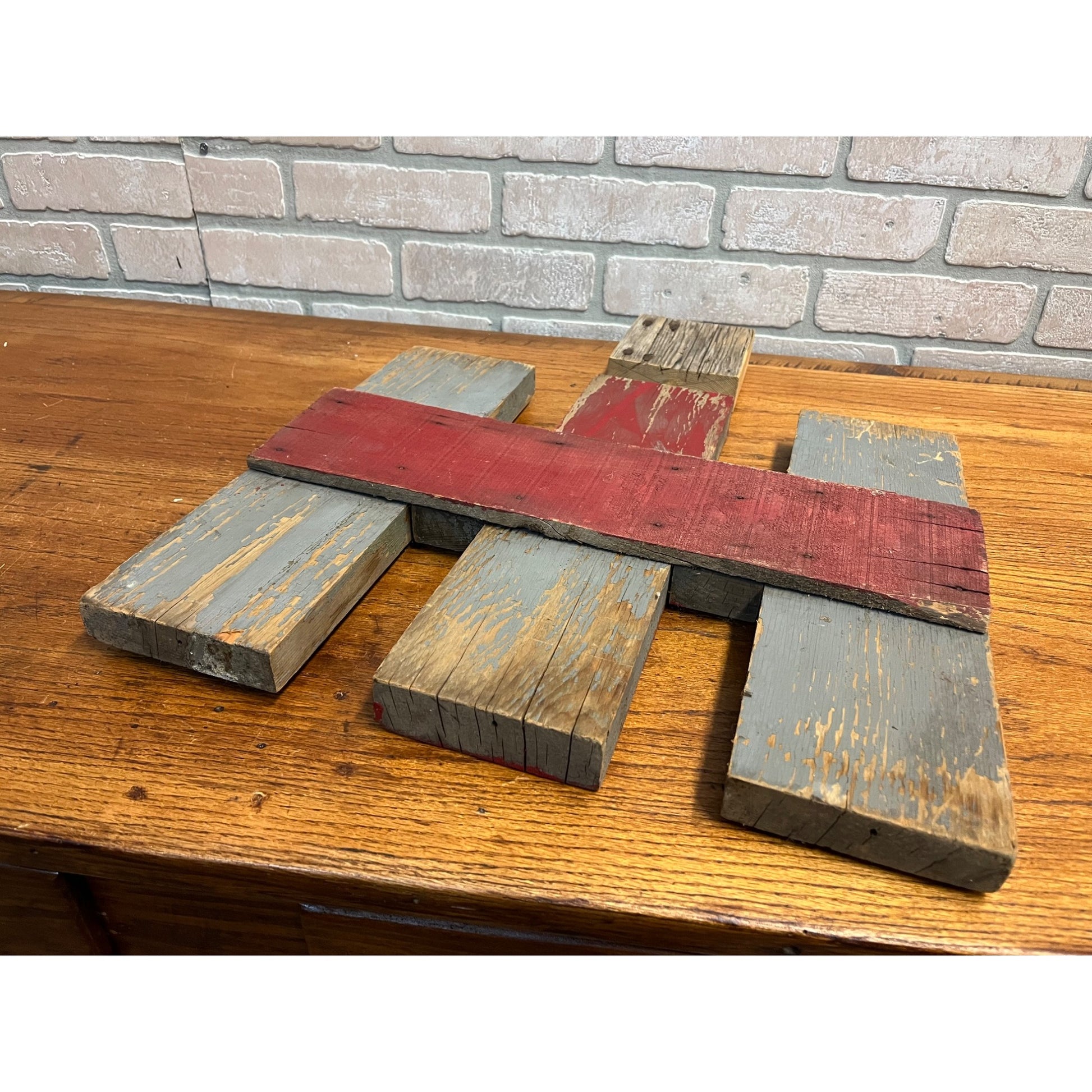 Vintage International Harvester IH Tractor Farm Folk Art Wooden Sign Barn Boards