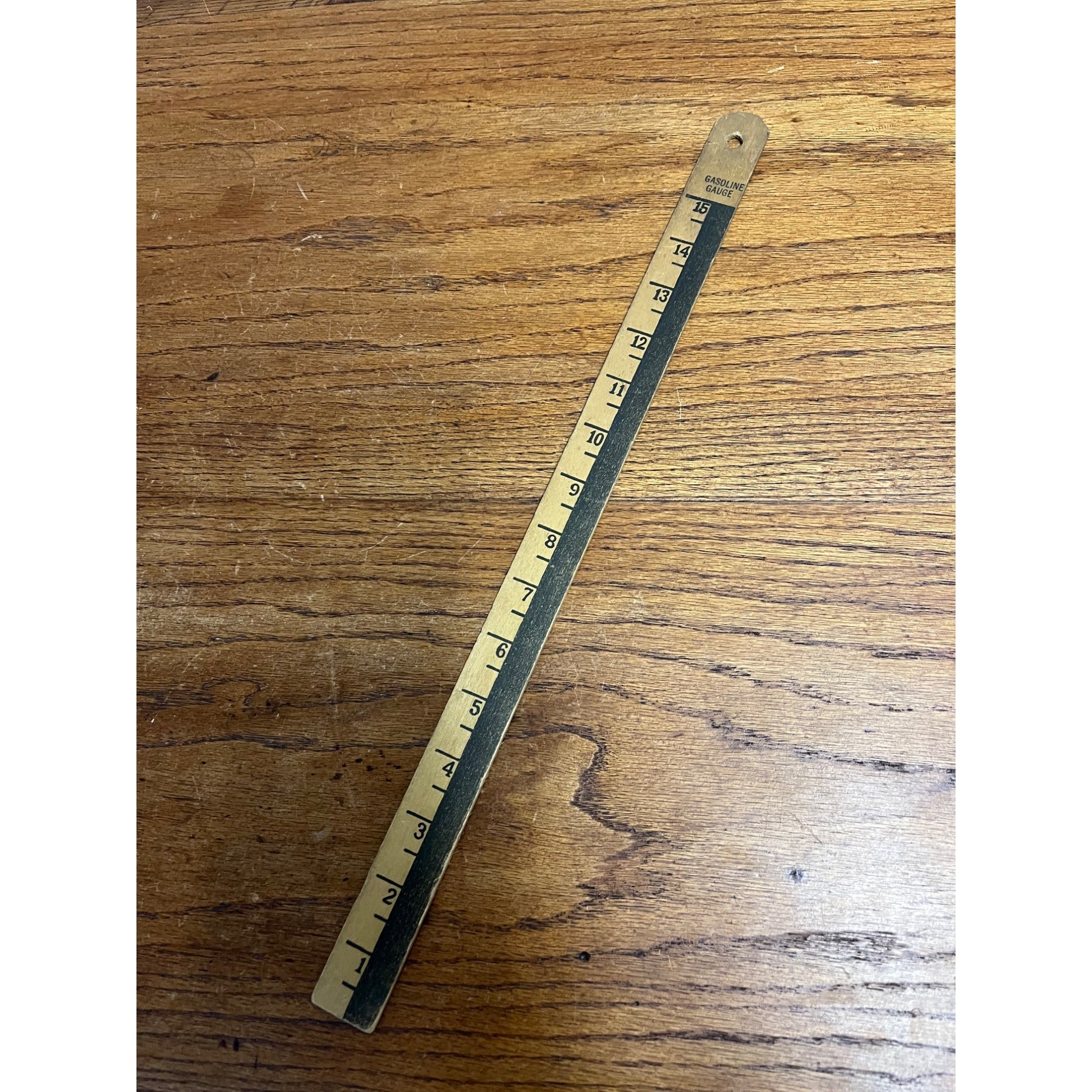 Vintage Shell Motor Oil Gasoline Gauge Wooden Advertising Stick Service Station