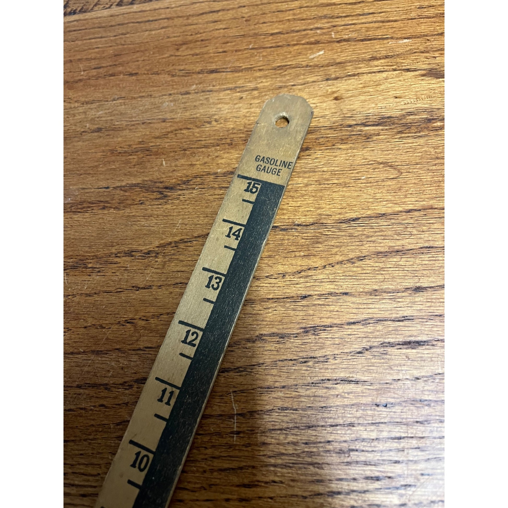 Vintage Shell Motor Oil Gasoline Gauge Wooden Advertising Stick Service Station